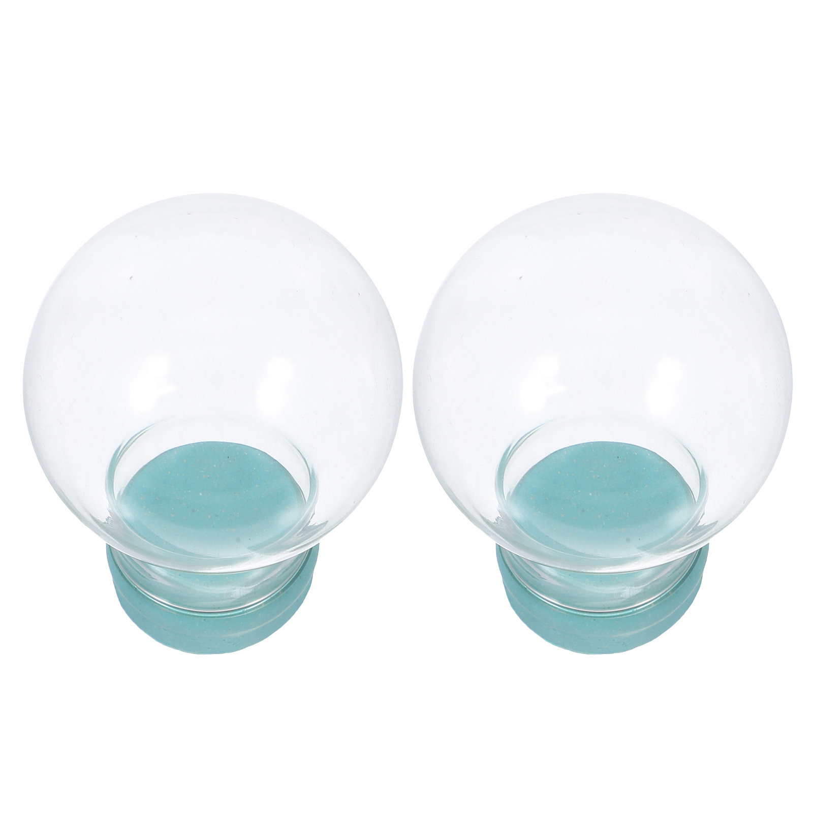 Plastic Dome Clear - 2 個のクリアスノーグローブドームガラス DIY 充填可能ボールゴムベーススノーグローブクラフトパーティーホリデーデコレーション用 45 ミリメートル