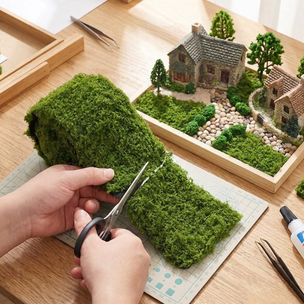 人工モスのテーブルランナー、ダークグリーンのフェイクモスのマ - Sphagnum Moss Dry のレビューと価格