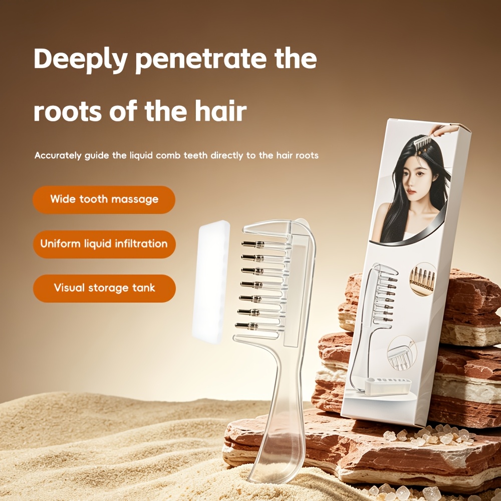 携帯用透明ヘアルートコーム、液体ガイドアプリケーター、頭皮マ - Root Stimulator Liquid のレビューと価格