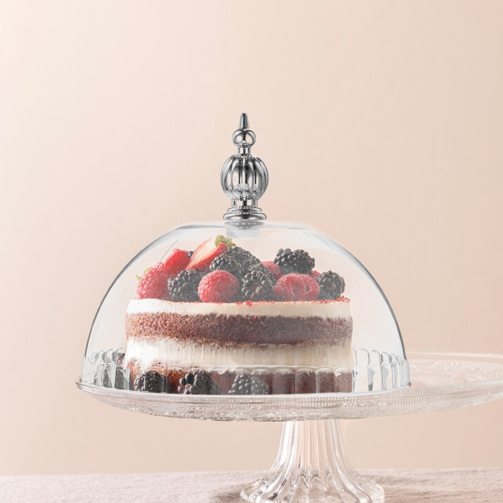 プラスチック製ケーキドームカバー 6.8インチ 透明チーズ蓋 - Plastic Dome Clear のレビューと価格