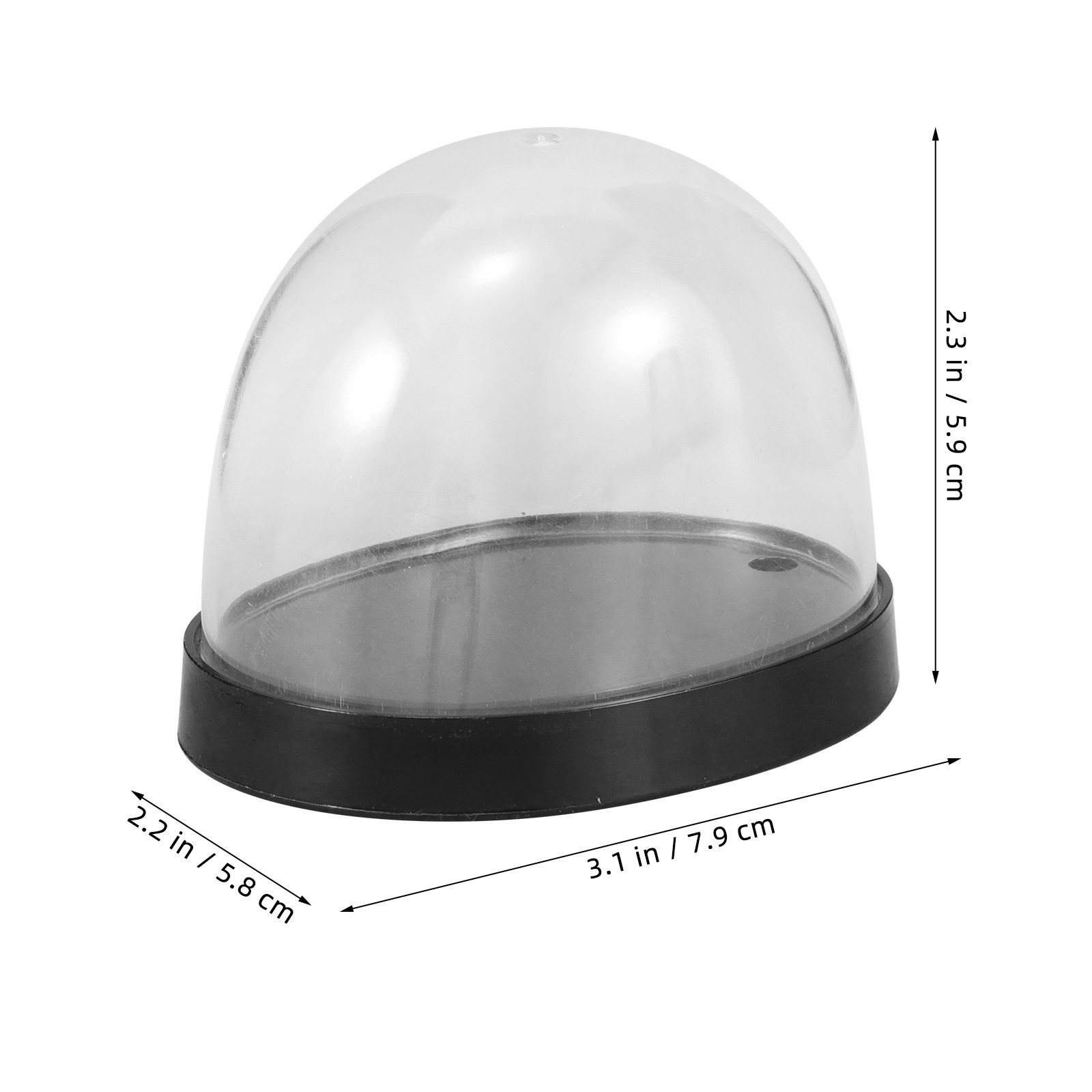 5セット ガラス製クローシェドーム 透明プラスチックディスプ - Plastic Dome Clear のレビューと価格
